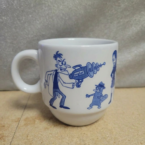 Phineas and Ferb Inspired Porcelain Coffee Cups Set of 4, Cute Cartoon –  Castelida
