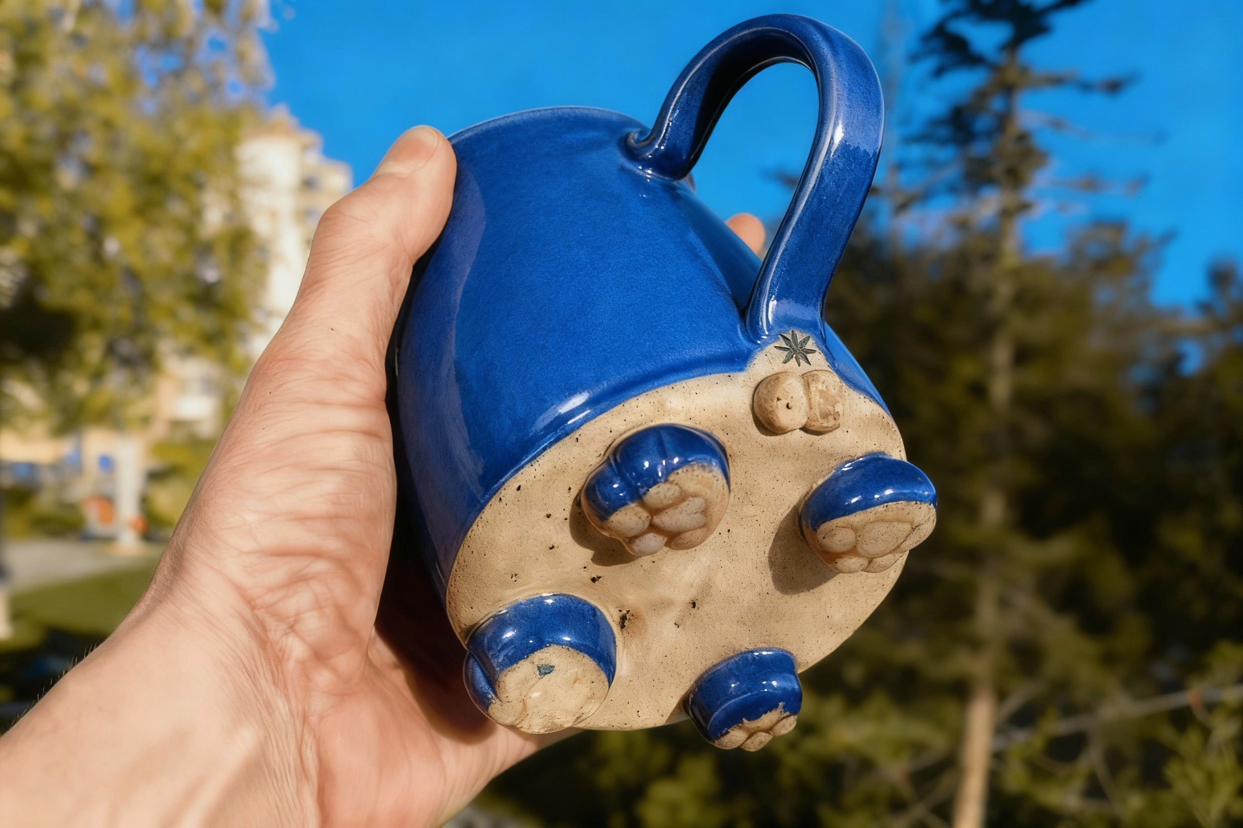 Cat Mugs with Balls and Paw