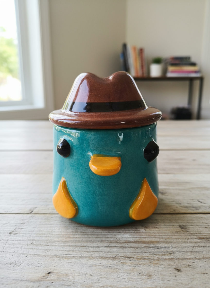 Perry the Platypus Handmade Ceramic Mug with Handle