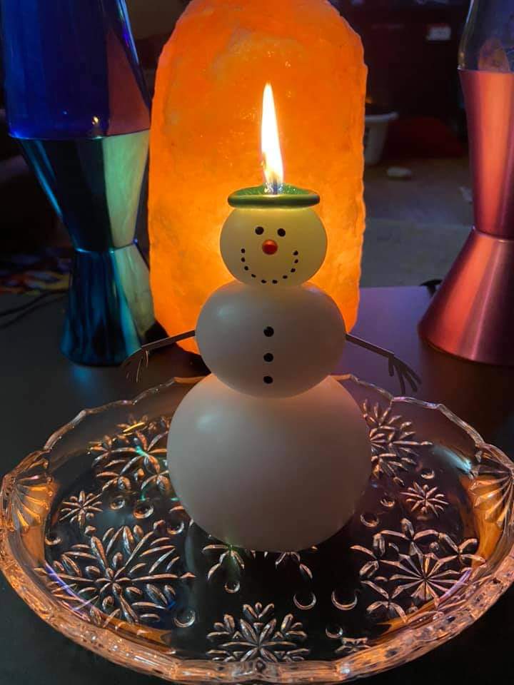 Handmade The Nightmare Before Christmas Jack Skellington In A Snowman Candle