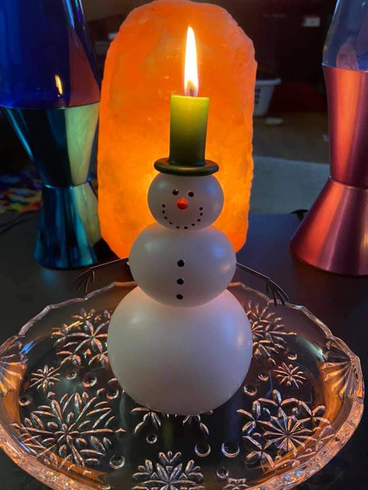 Handmade The Nightmare Before Christmas Jack Skellington In A Snowman Candle