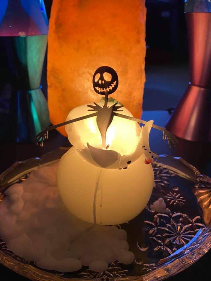 Handmade The Nightmare Before Christmas Jack Skellington In A Snowman Candle