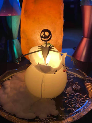 Handmade The Nightmare Before Christmas Jack Skellington In A Snowman Candle