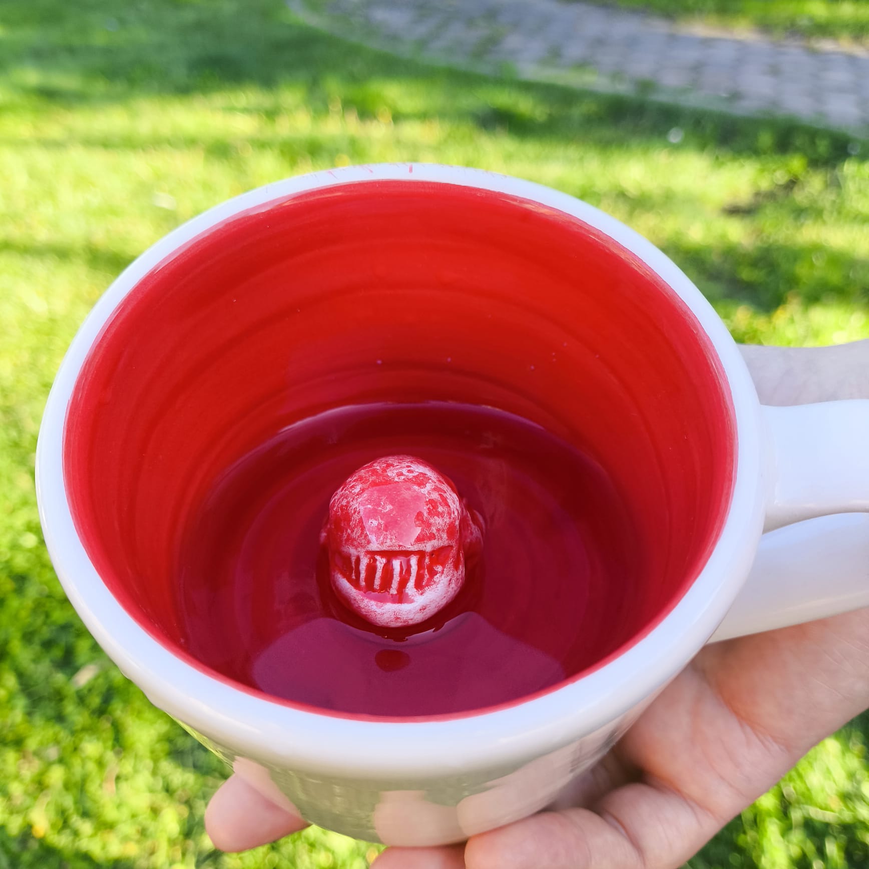 Alien Mug with Inner Alien Figure Unique SciFi Gift Alien Film Gift Handmade Ceramic