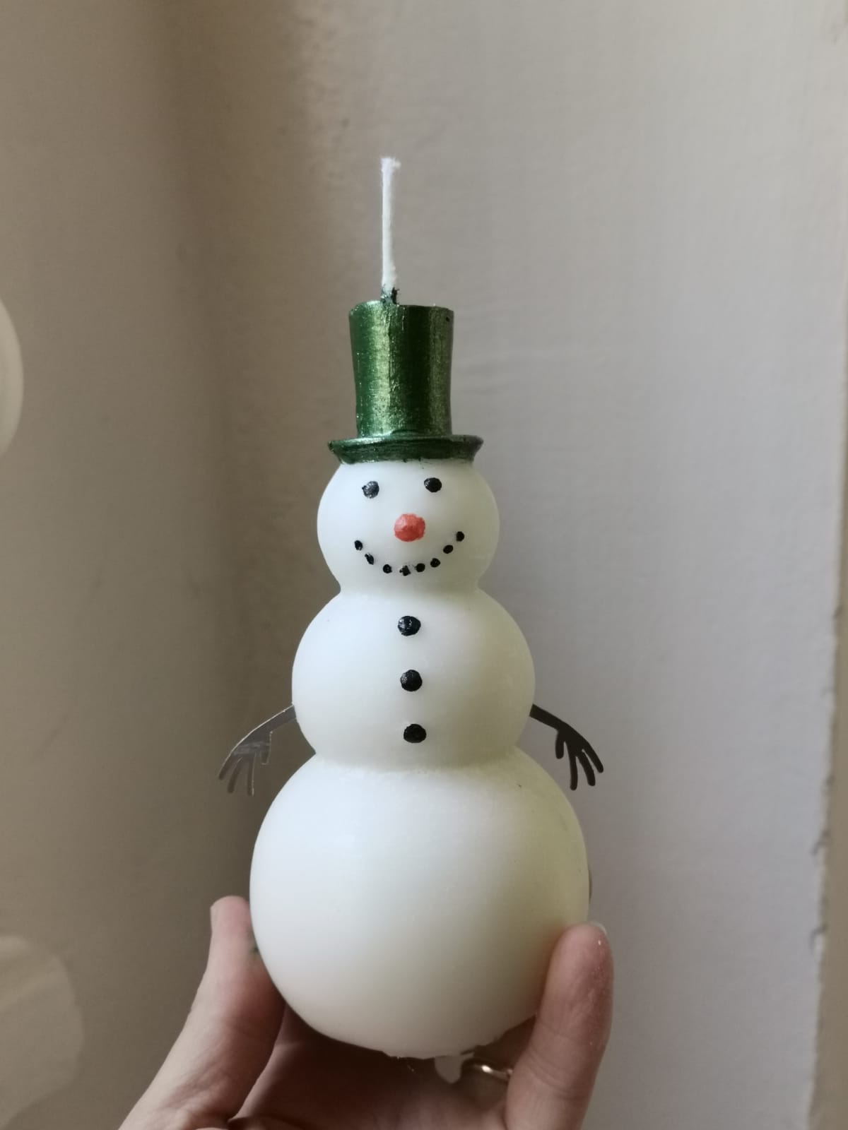 Handmade The Nightmare Before Christmas Jack Skellington In A Snowman Candle
