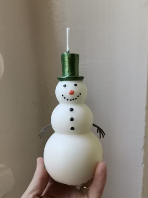 Handmade The Nightmare Before Christmas Jack Skellington In A Snowman Candle