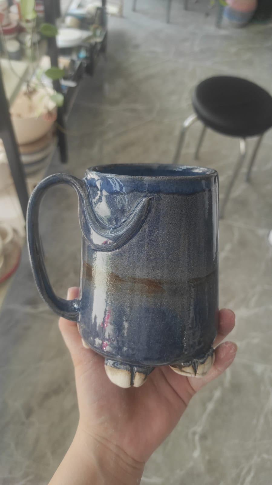Cat Mugs with Balls and Paw