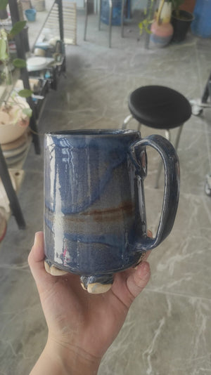 Cat Mugs with Balls and Paw